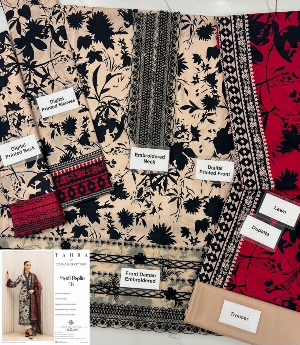Zainab Chottani Lawn 3pc Summer Casual Collection - Image 2