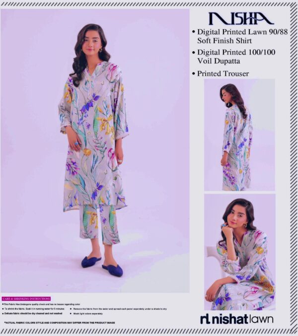 NISHA BY NISHAT 3pc Summer Eid Collection ( 9 Colors Collection) - Image 15