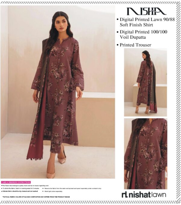 NISHA BY NISHAT 3pc Summer Eid Collection ( 9 Colors Collection) - Image 14