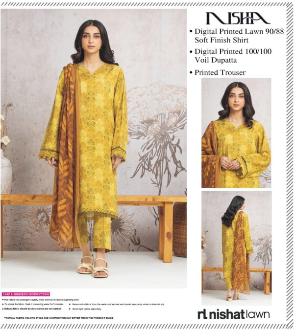 NISHA BY NISHAT 3pc Summer Eid Collection ( 9 Colors Collection) - Image 10