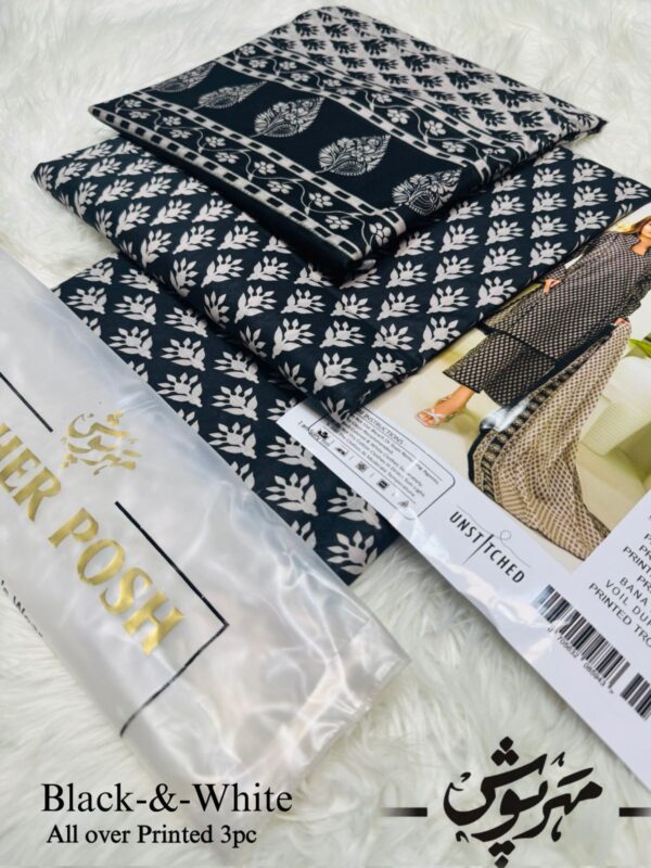 MEHER-E-POSH 3pc Summer Casual Collection ( 10 Designs) - Image 4